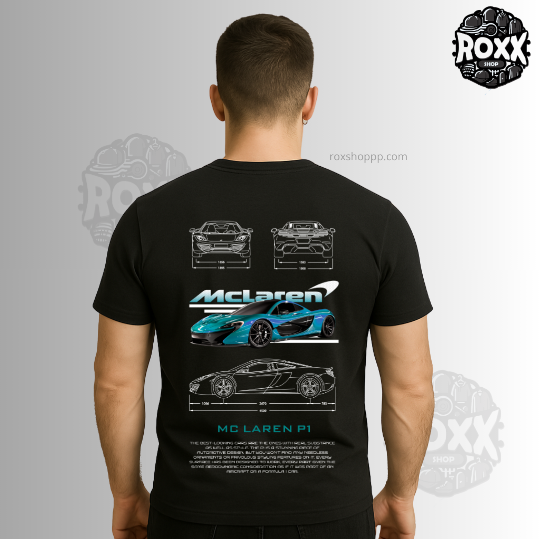 Playera negra modelo P1 – Azul o Rojo