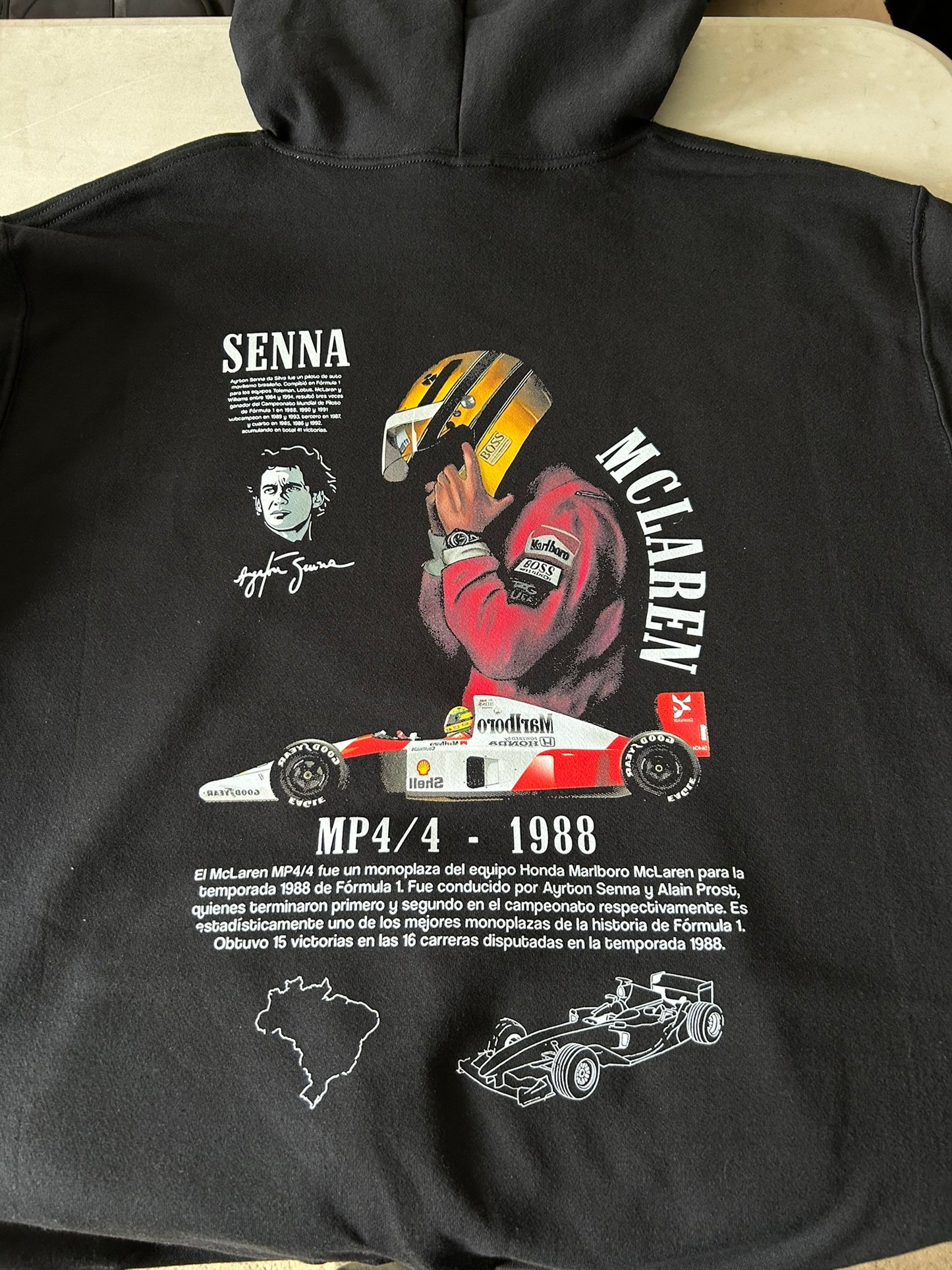 Sudadera Negra Ayrton Sennaa
